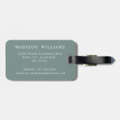 Custom White Pink Blue Paisley Muster Gepäckanhänger (Rückseite horizontal)