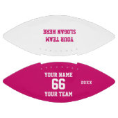 Custom white pink Football with Name, Number, Team (Paneele)