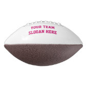 Custom white pink Football with Name, Number, Team (Gedreht 90)
