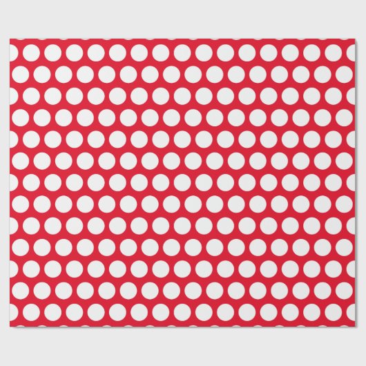 Custom White Polka Dot Geschenkpapier (Flach)