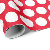 Custom White Polka Dot Geschenkpapier (Rolleneckpunkt)