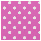 Custom White Polka Dots on Magenta Muster Fabric Stoff (Nahaufnahme)