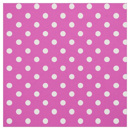 Custom White Polka Dots on Magenta Muster Fabric Stoff (Muster)