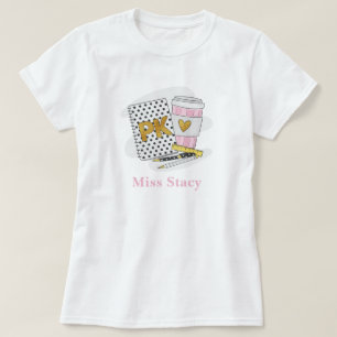 Custom White Pre-K Teacher School T-Shirt