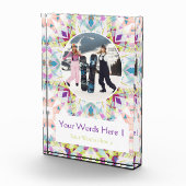 Custom White Purple Green Christmas Decor Gift Fotoblock (Rechts)