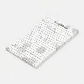 Custom White Quaking Aspen Tree Bark Textur Post-it Klebezettel (angewinkelt)