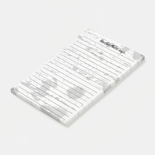 Custom White Quaking Aspen Tree Bark Textur Post-it Klebezettel (angewinkelt)