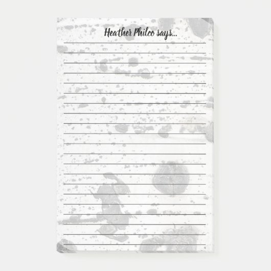 Custom White Quaking Aspen Tree Bark Textur Post-it Klebezettel (Vorderseite)