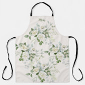 Custom White Roses Mothers Day Schürze (Vorderseite)