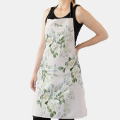 Custom White Roses Mothers Day Schürze (InSitu)