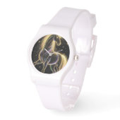 Custom White Silicone Watch – Modern Unisex Armbanduhr (Winkel)