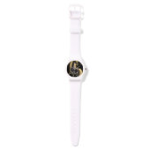 Custom White Silicone Watch – Modern Unisex Armbanduhr (Riemen)