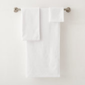 Custom white simple Design Add Photo or Text Badhandtuch Set (Insitu)