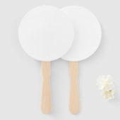 Custom white simple Design Add Photo or Text Fächer (Vorne und Hinten)