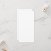 Custom white simple Design Add Photo or Text Karte (Vorderseite/Rückseite Beispiel)