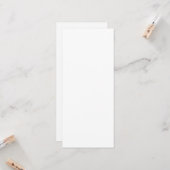 Custom white simple Design Add Photo or Text Karte (Vorderseite/Rückseite Beispiel)