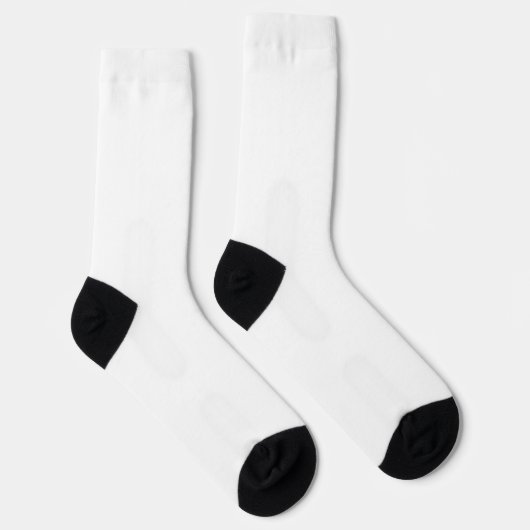 Custom white simple Design Add Photo or Text Socken (Rechts)