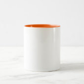 Custom white simple Design Add Photo or Text Zweifarbige Tasse (Mittel)