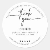 Custom White Sticker Vielen Dank Label Packaging (Vorderseite)