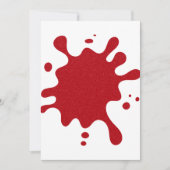 Custom White & Tomato Red Splash Card Save The Date (Vorderseite)