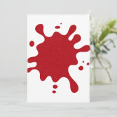 Custom White & Tomato Red Splash Card Save The Date (Stehend Vorderseite)