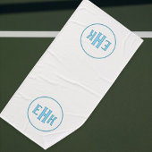 Custom White Towel with Initials Badehandtuch