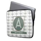 CUSTOM WHITE TRENDY DRAGONFLY LAPTOPSCHUTZHÜLLE (Vorderseite Links)