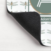 CUSTOM WHITE TRENDY DRAGONFLY MOUSEPAD (Ecke)