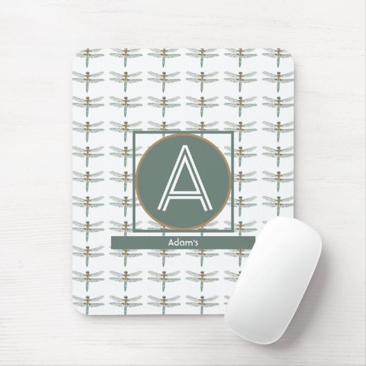 CUSTOM WHITE TRENDY DRAGONFLY MOUSEPAD (Mit Mouse)