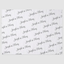 Custom White Wedding Tissue Paper - Personalisiert