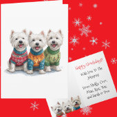 Custom White Westiday Weihnachten Ugly Sweater Url Karte