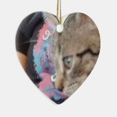 Custom Who Rescued Who Pet Name  Keramik Ornament (Rechts)