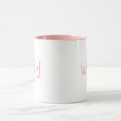 Custom Wifey EST Year Couple Wedding Anniversary Tasse (Zentrum)