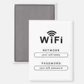 Custom WiFi Magnet for Office & Home Guest Network (Vorderseite/Rückseite)