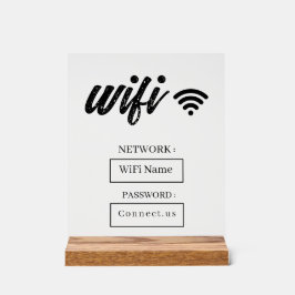 Custom Wifi Password Acrylic Table Sign Acrylschild