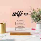 Custom Wifi Password Acrylic Table Sign Acrylschild (Hochzeit)