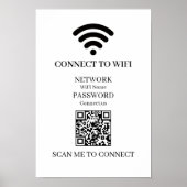 Custom WiFi QR | Easy Network Scan Display Poster (Vorne)