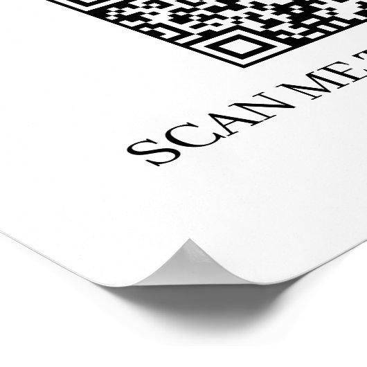 Custom WiFi QR | Easy Network Scan Display Poster (Ecke)