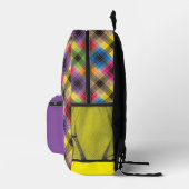 Custom Wild Kariert Bedruckter Rucksack (Rechts)