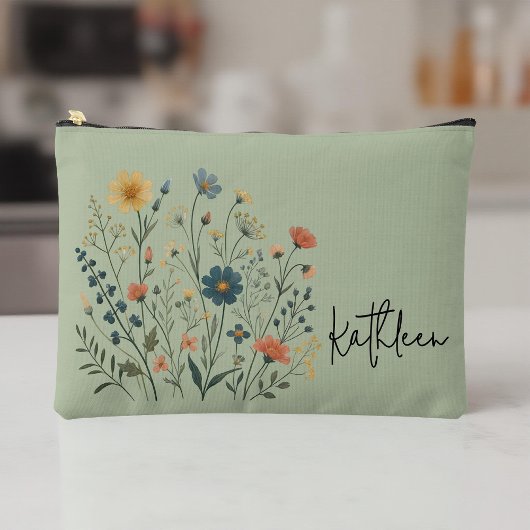 Custom Wildblume Makeup Bag - Geschenk für sie und Zubehörtasche