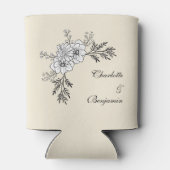 Custom Wildblume Rustikale Hochzeit Dosenkühler (Rückseite)