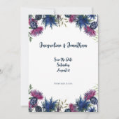 Custom Wildblume Scottish Thistles Save the Date Einladung (Vorderseite)