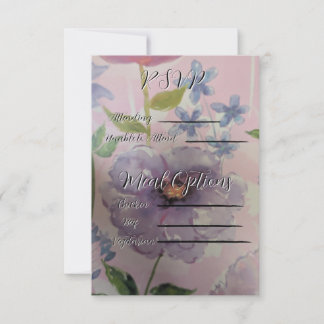Custom Wildblume Wedding Response Card RSVP Karte