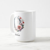 Custom Wildflower Birth Flower Mug for Grandma Kaffeetasse (Vorderseite Links)