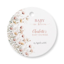 custom wildflower floral favor tag template