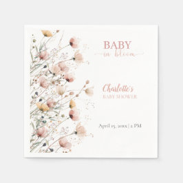 Custom Wildflower floral napkins template Serviette