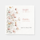 Custom Wildflower floral napkins template Serviette (Vorderseite)