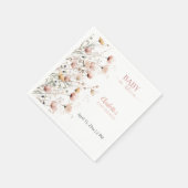 Custom Wildflower floral napkins template Serviette (Ecke)