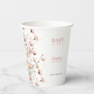 custom wildflower floral paper cups template pappbecher