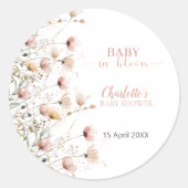 custom wildflower floral sticker label template (Vorderseite)